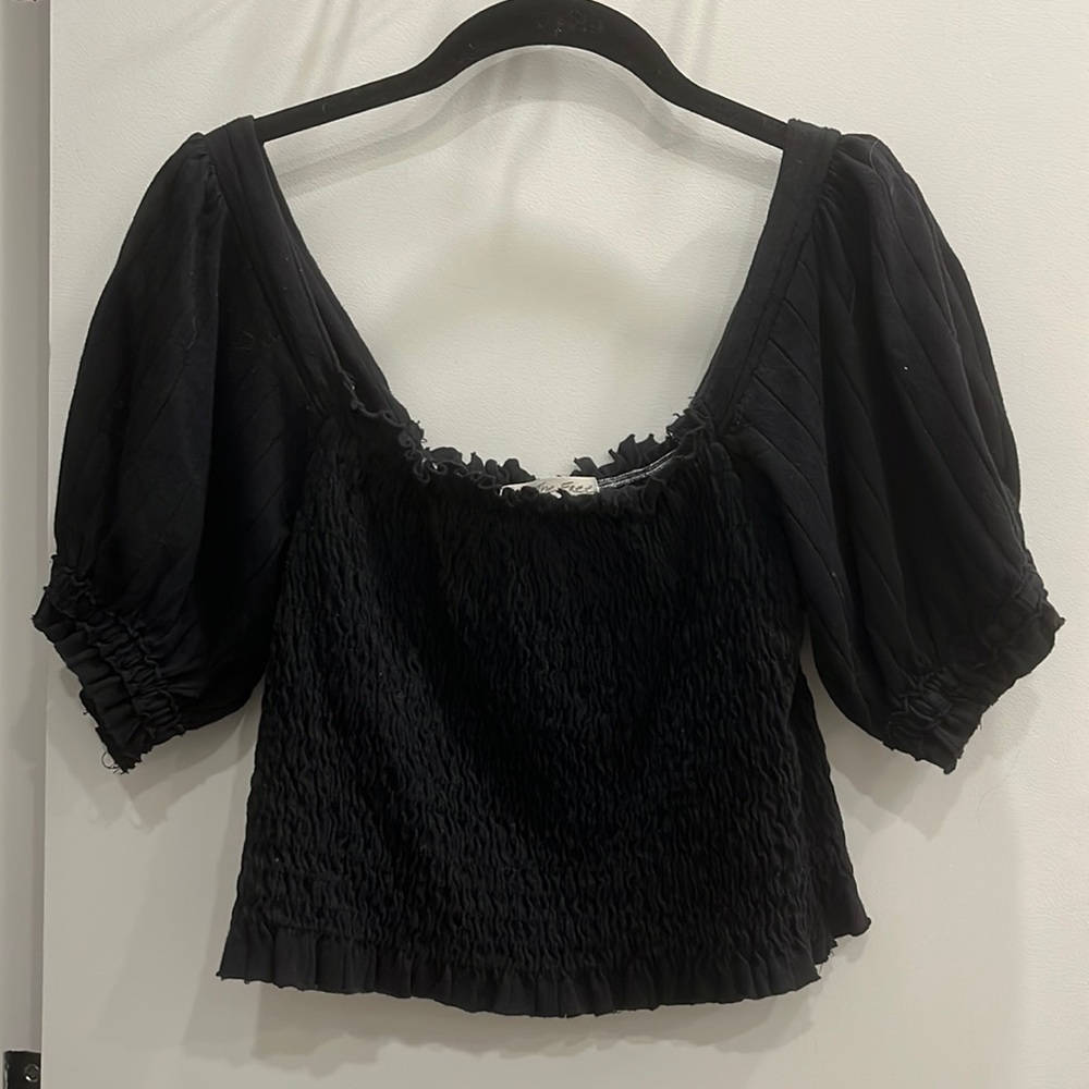Free People puff sleeve top
